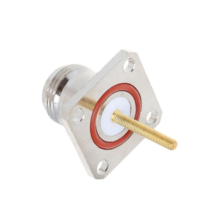 NKF Brass N Female Connector with 4 Holes Flange Frame RF Adapter NKF Brass N Female Connector with 4 Holes Flange Frame RF Adapter